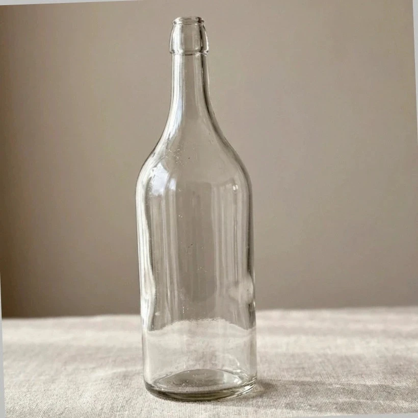 Ancienne Bouteille Verre Masnières 1957 - Type Dame Jeanne / Vase 2,5L H36cm